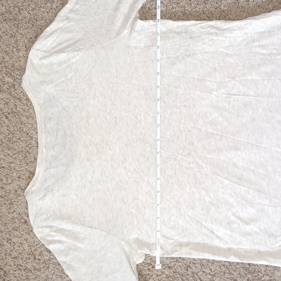 Pure Jill Long Sleeve Stretch Women's Medium Heathered Oatmeal Long Sleeve Shirt - Picture 11 of 16